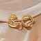 Triple-Layer Brass Open Cuff Earrings for Women, Cadmium Free & Nickel Free & Lead Free, Real 18K Gold Plated, 13x14x9.5mm
