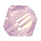 Preciosa® Crystal Beads, Czech Crystal, Bicone(451 69 302 Rondelle), 71350 Rose Opal, 5mm, Hole: 1mm