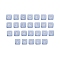 26Pcs 26 Style Silicone Alphabet Beads for Bracelet or Necklace Making, Letter Style, Cube, Light Blue, 12x12x12mm, Hole: 3mm, 1pc/style