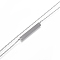 Non-Tarnish 304 Stainless Steel Rectangle Pendant Necklaces, with Lobster Claw Clasps, Stainless Steel Color, 19.09 inch(48.5cm)