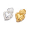 Alloy Pendants, Sacred Heart, Heart of Holy Flame, Mixed Color, 40x25x3.5mm, Hole: 1.5mm