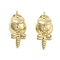 Brass Pendants, Cadmium Free & Lead Free, Dragonfly Charms, with Jump Ring, Real 18K Gold Plated, 18.5x10.5x9mm, Hole: 3mm