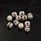 Brass Rhinestone Beads, Silver Color, Lt.Amethyst, Round, about 6mm in diameter, hole: 1mm