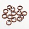 Open Jump Rings Brass Jump Rings, Cadmium Free & Lead Free, Red Copper, 6x1mm, 18 Gauge, Inner Diameter: 4mm, about 4160pcs/500g