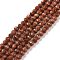 Synthetic Goldstone Beads Strands, Faceted, Round, 4x4mm, Hole: 0.5mm, about 92pcs/strand, 14.17''~14.56''(36~37cm)