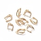 Brass Hoop Earring Findings with Latch Back Closure, with Horizontal Loop, Long-Lasting Plated, Teardrop, Real 18K Gold Plated, 16.5x10.5x5mm, Hole: 1.2mm, Pin: 0.8mm