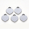 Tarnish Resistant 304 Stainless Steel Charms, Laser Cut, Blank Stamping Tag, Heart, Stainless Steel Color, 15x13.5x1mm, Hole: 4x3mm