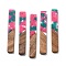 Resin and Walnut Pendants, Rectangle, Deep Pink, 51.5x7.5x2.5mm, Hole: 1.8mm