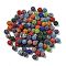 PandaHall 100 pcs Clay Disc Ball Beads, Polymer Clay Imitation Diamonds, Round, Glass 10x1.5mm Mixto Colour 1