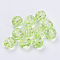 Transparent Acrylic Beads, Faceted, Round, Lawn Green, 6x5.5mm, Hole: 1.3mm, about 4200pcs/500g