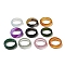 Dyed & Heated Natural Agate Plain Band Rings, US Size 7 1/4(17.5mm)