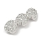 Alloy with Iron Clip Hair Barrettes, Hair Accessories for Women Girls, Platinum, Shell Shape, 25x74x17mm
