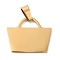 Ion Plating(IP) 304 Stainless Steel Pendants, Stamping Blank Tag, Bag Charm, Golden, 19x23.5x1mm, Hole: 6.5x4mm
