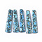 Synthetic Regalite/Imperial Jasper/Sea Sediment Jasper Pendants, Dyed, Trapezoid, Light Sky Blue, 45x10.5x4mm, Hole: 1.2mm