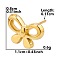 Bowknot Stainless Steel Stud Earrings for Women, Stainless Steel, 11x11x8mm