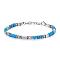 Adjustable 304 Stainless Steel Gemstone Beaded Bracelets, Rectangle, 6-1/4 inch(16cm)