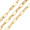 304 Stainless Steel Paperclip Chains, Drawn Elongated Cable Chains, Unwelded, with Spool, Golden, 18x7.5x1.6mm, about 32.8 Feet(10m)/roll