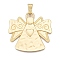 Plating Alloy Big Pendants, Angel Charms, Lead Free & Nickel Free & Cadmium Free, Golden, 58.5x62.5x3.5mm, Hole: 5.5x13.5mm