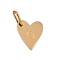 304 Stainless Steel Charms, with Jump Rings, Heart with Letter Charms, Golden, Letter O, 10x8.5x1.5mm, Hole: 4x2.5mm