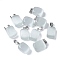 Cat Eye Pendants, with 201 Stainless Steel Findings, Rectangle, Stainless Steel Color, Gainsboro, 20x12x9mm, Hole: 7x4mm