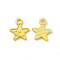 Rack Plating Alloy Charms, Cadmium Free & Lead Free & Nickle Free, Star, Matte Gold Color, 13x10.5x1.5mm, Hole: 1.8mm