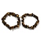 Natural Tiger Eye Chip Beaded Stretch Bracelet, Inner Diameter: 2~2-1/8 inch(5~5.5cm)