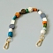Wood & Resin Bead Bag Straps, with Swivel Clasp, Purse Making Supplies, Dodger Blue, 38cm