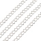 Iron Twisted Chains, Unwelded, with Spool, Oval, Silver, 5x3.5x0.7mm, about 328.08 Feet(100m)/roll