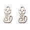 Non-Tarnish 201 Stainless Steel Charms, Laser Cut, Cat Shape, Stainless Steel Color, 12x6x0.5mm, Hole: 1.4mm
