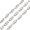 304 Stainless Steel Oval Link Chains, Ion Plating(IP), Soldered, with Spool, Stainless Steel Color, 10x4x0.8mm