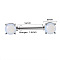 304 Stainless Steel Pave Opalite Half Round Nipple Barbells, Stainless Steel Color, 14mm, Pin: 1.6mm, Head: 6mm