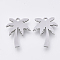 Tarnish Resistant 201 Stainless Steel Pendants, Laser Cut Pendants, Coconut Tree, Stainless Steel Color, 17x12.5x1mm, Hole: 1.2mm