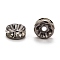 Brass Rhinestone Rondelle Space Beads, Gunmetal, Crystal, 8x4mm, Hole: 1.5mm