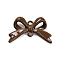 Alloy Connector Charms, Bowknot, Coconut Brown, 15.5x25.5x5mm, Hole: 1.6mm