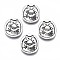 Tibetan Style Alloy Links Connectors, Cadmium Free & Lead Free, Oval with Planet, Antique Silver, 19x17x1.5mm, Hole: 2mm