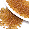 Transparent Glass Beads, Round, Gold, 4x3mm, Hole: 1mm, about 4500pcs/bag
