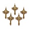 Alloy Pendants, For Easter, Cadmium Free, Nickel Free and Lead Free, Crucifix Cross Pendant, Antique Golden Color, 50x28x3mm, Hole: 3mm