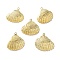 Shell Pendants, Shell Shape, Golden, 20~27x20~30x7~9mm, Hole: 1.6~1.8mm