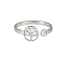 Stainless Steel Cuff Rings, Tree of Life, Stainless Steel Color, US Size 8(18.1mm)