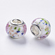 Ручная работа золотой песок Lampwork европейские шарики LAMP-S193-012A-2