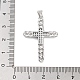 Подвески из латуни с покрытием из прозрачного кубического циркония KK-M293-12P-3