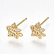 Латунные серьги с цирконом KK-S350-036G-1