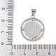 Латунные микро проложить кубического циркония подвески KK-P323-11G-P01-3