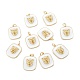 Настоящие позолоченные кулоны из латуни с эмалью 18k KK-A155-16G-2