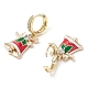 Серьги-кольца из сплава с эмалью EJEW-JE06159-01-5