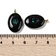 Подвески из натурального обсидиана и кубического циркония G-Z076-01G-05-3