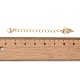 Латунные концы стойки с цепочкой и застежками-карабами KK-F873-05LG-3