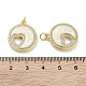 Латунные микропаве прозрачные подвески с фианитом KK-L213-030G-3