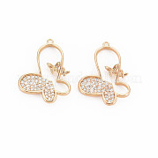 Латунные микропаве прозрачные подвески с фианитом KK-S364-267