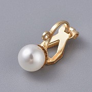 Латунные серьги с клипсами KK-WH0033-63G